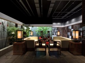 中式风格酒店700平休闲区装修效果图