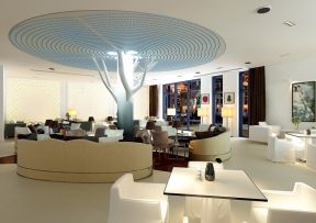 咖啡厅现代风格1000平大厅装修效果图