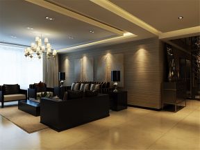 260平现代风格客厅沙发装修效果图