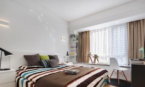 现代卧室窗帘效果图 现代卧室窗帘 