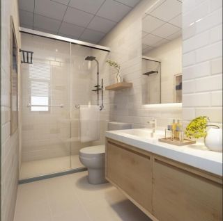 现代风格二居室70平米卫生间设计图大全