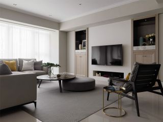 两居现代风格90平米客厅茶几装潢效果图