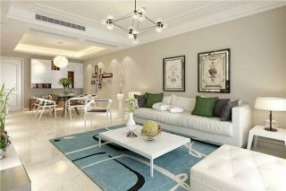现代风格100平米三居室客厅沙发设计效果图