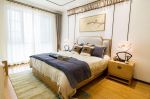 中式风格120平米三居室卧室窗帘装修效果图