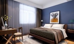 新中式风格140平四居室卧室装修效果图