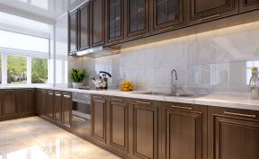 新中式风格140平四居室厨房装修效果图