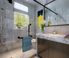 新中式风格140平四居室卫生间装修效果图