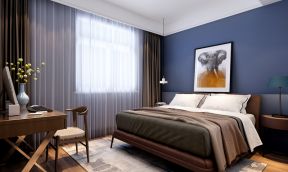 新中式风格140平四居室卧室装修效果图