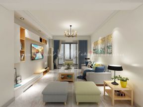 北欧风格103平米三居室客厅沙发装修效果图