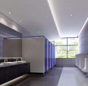 2200平现代风格办公室卫生间装修效果图-每日推荐