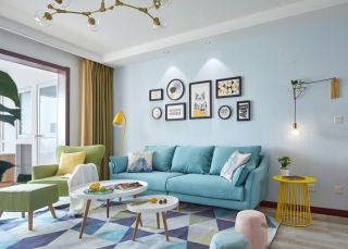 现代风格100平米三居室客厅沙发装修效果图