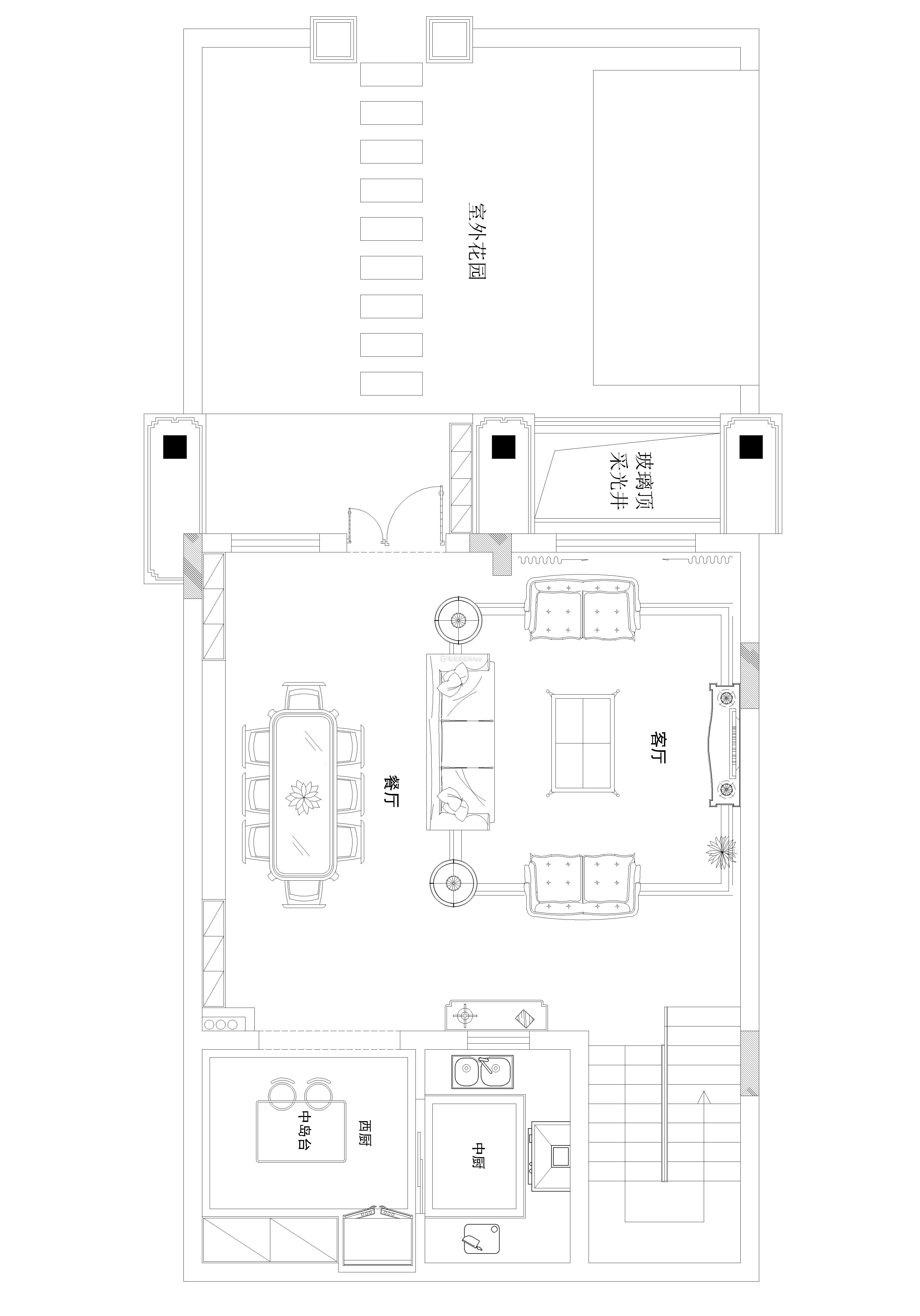 300平美式风格别墅户型设计图