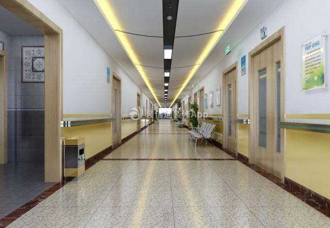3000平米现代风格医院走廊装修设计效果图