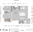 现代风格124平三居室户型图