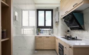 现代简约风格89平米三居室厨房橱柜设计图片