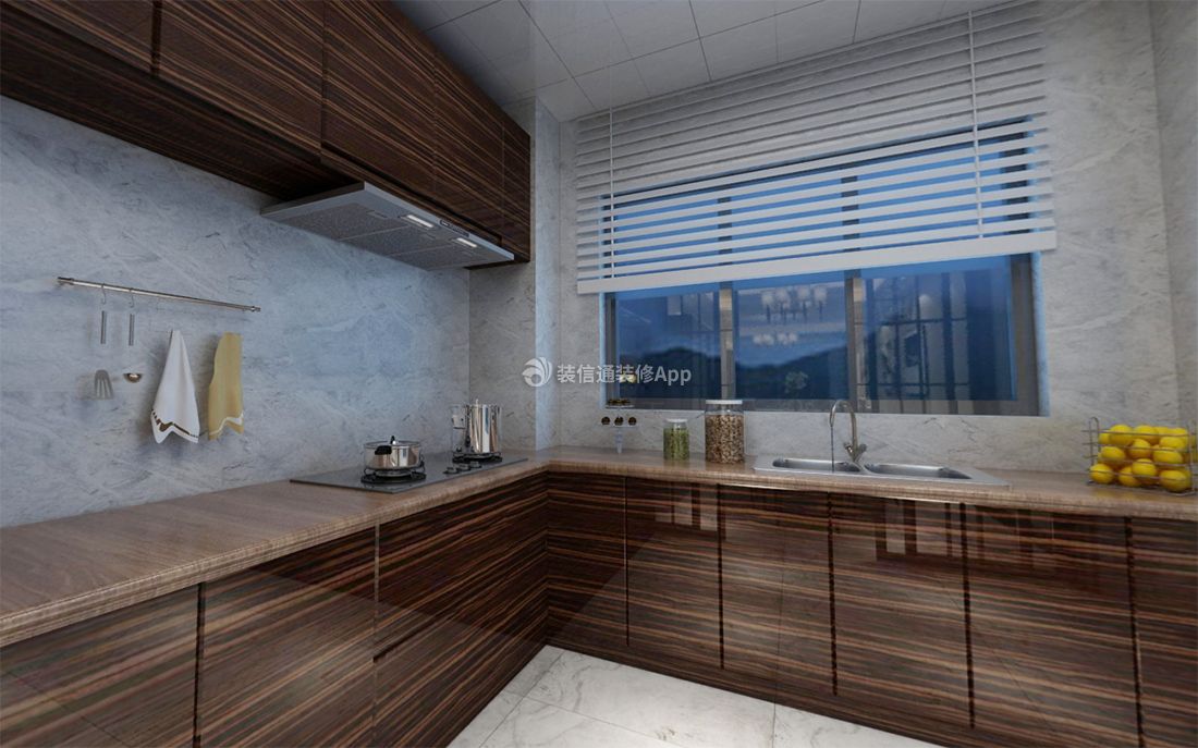133平米现代简约风格三居室厨房装修设计效果图