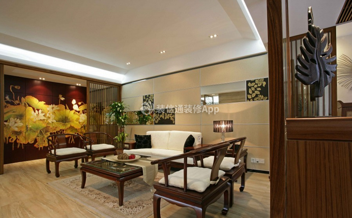 中式客厅茶几效果图 中式客厅实木家具 