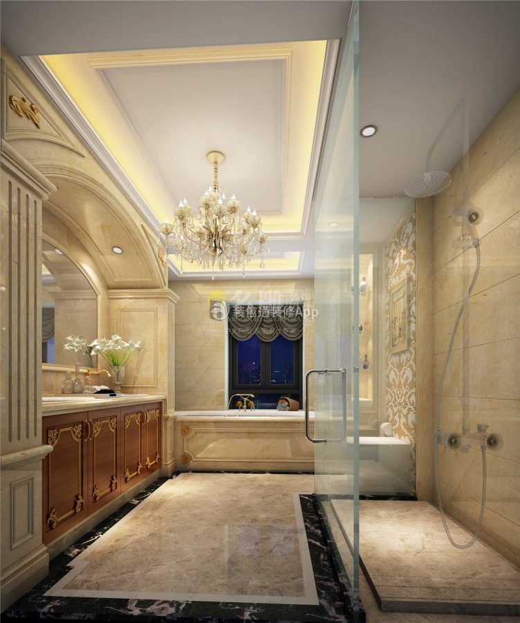 四居300平欧式风格浴室装修设计效果图