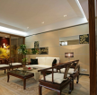 中式风格125平米三居室客厅茶几装修效果图