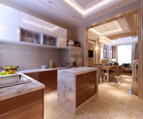 欧式风格210平跃层厨房装修效果图