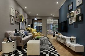 120平米现代风格三居室客厅沙发装修效果图