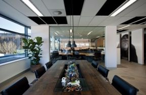 200平现代风格办公室会议室吊顶装修图片