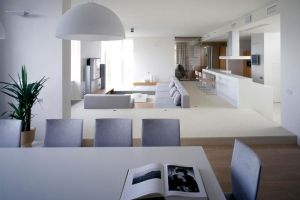 白杏色调为主的现代简约家居设计，干净又雅致！