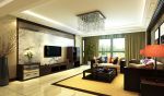 中式风格170平米四居室客厅窗帘装修效果图