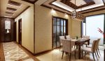 新中式风格146平米三居室餐厅玄关装修效果图