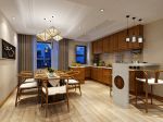 中式风格180平米四居室餐厅厨房装修效果图