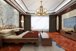 四居235平新中式风格卧室装修设计效果图