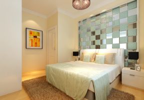 现代风格91平米三居室卧室地毯装修效果图