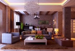 170平米现代风格三居室客厅沙发装修效果图