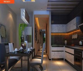 90平米三居室欧式风格餐厅装修设计效果图