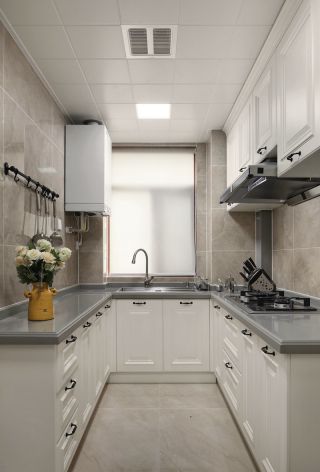 120平米三居室美式风格厨房装修设计效果图
