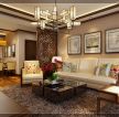 新中式风格135平三居室客厅装修效果图