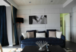 90平方米现代简约风格沙发背景墙设计图