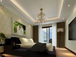现代风格90平米三居室卧室窗帘设计效果图