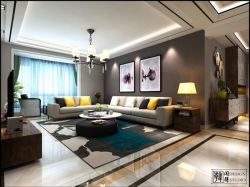 180平米四居室美式风格客厅装修设计效果图