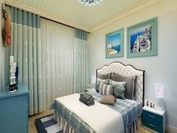 107平米三居室地中海式卧室装修设计效果图