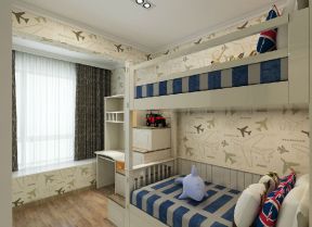 现代简约58.3平米两居室儿童房墙纸装修效果图