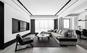 136平米三居室现代风格客厅装修设计效果图赏析