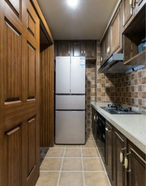 美式风格110平米三居室厨房装修效果图