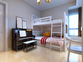 时尚北欧风格100平米四居室儿童房钢琴房设计图片