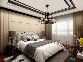 二居120平新中式风格卧室装修设计效果图赏析