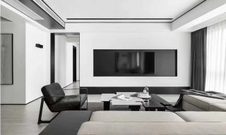 136平米三居室现代风格电视背景墙装修设计效果图赏析