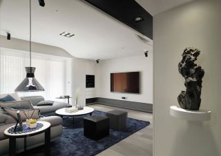 120平米三居室现代客厅装修设计效果图