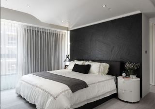 120平米三居室现代卧室装修设计效果图