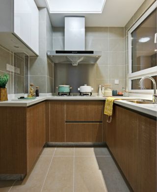 三居100平现代简约风格厨房设计图