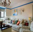 98平米三室一厅地中海风格客厅沙发装修图片
